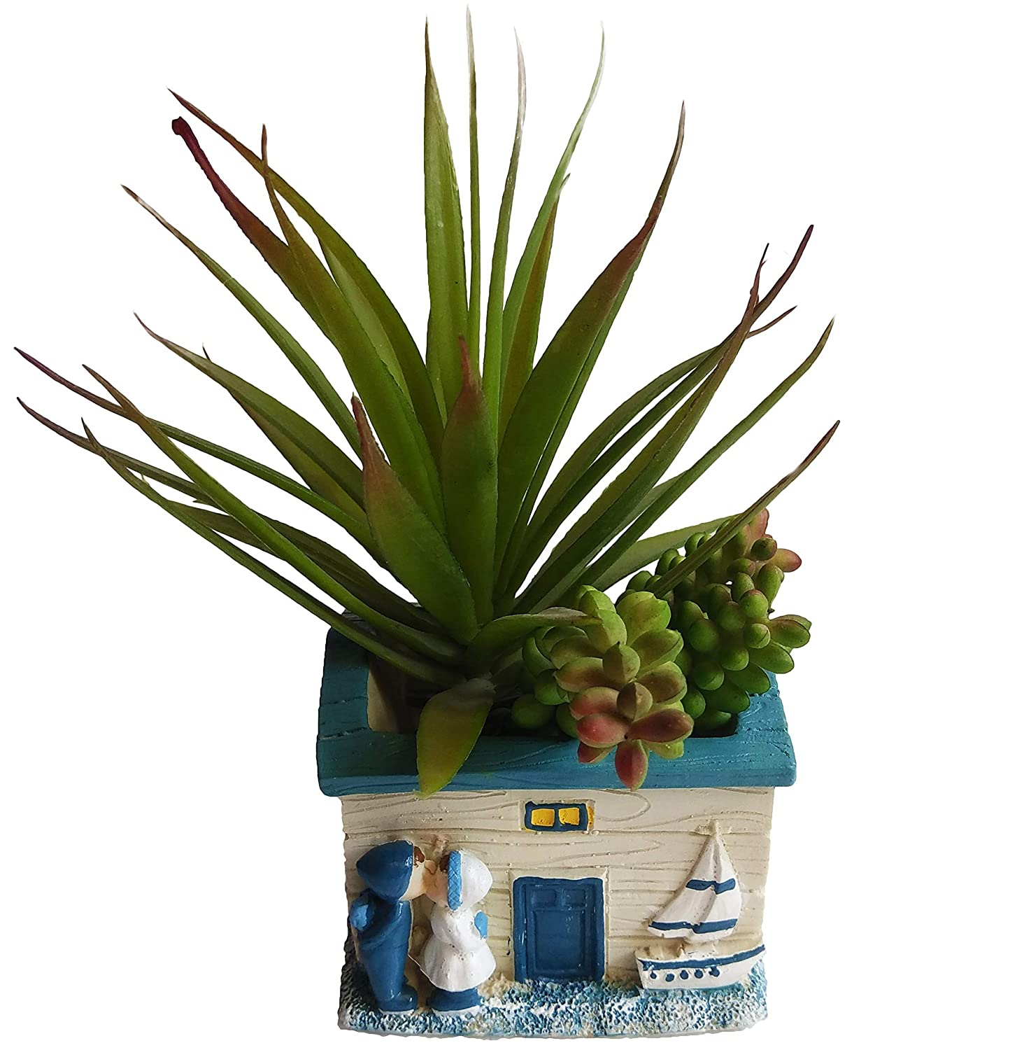 6 PCS Set Cute Flower Girls and Curly Hair Boys Shaped Succulent Cactus Flower Pot/Plant Pots/Planter/Container for Home Garden Office Desktop Decoration Plants Not Included 